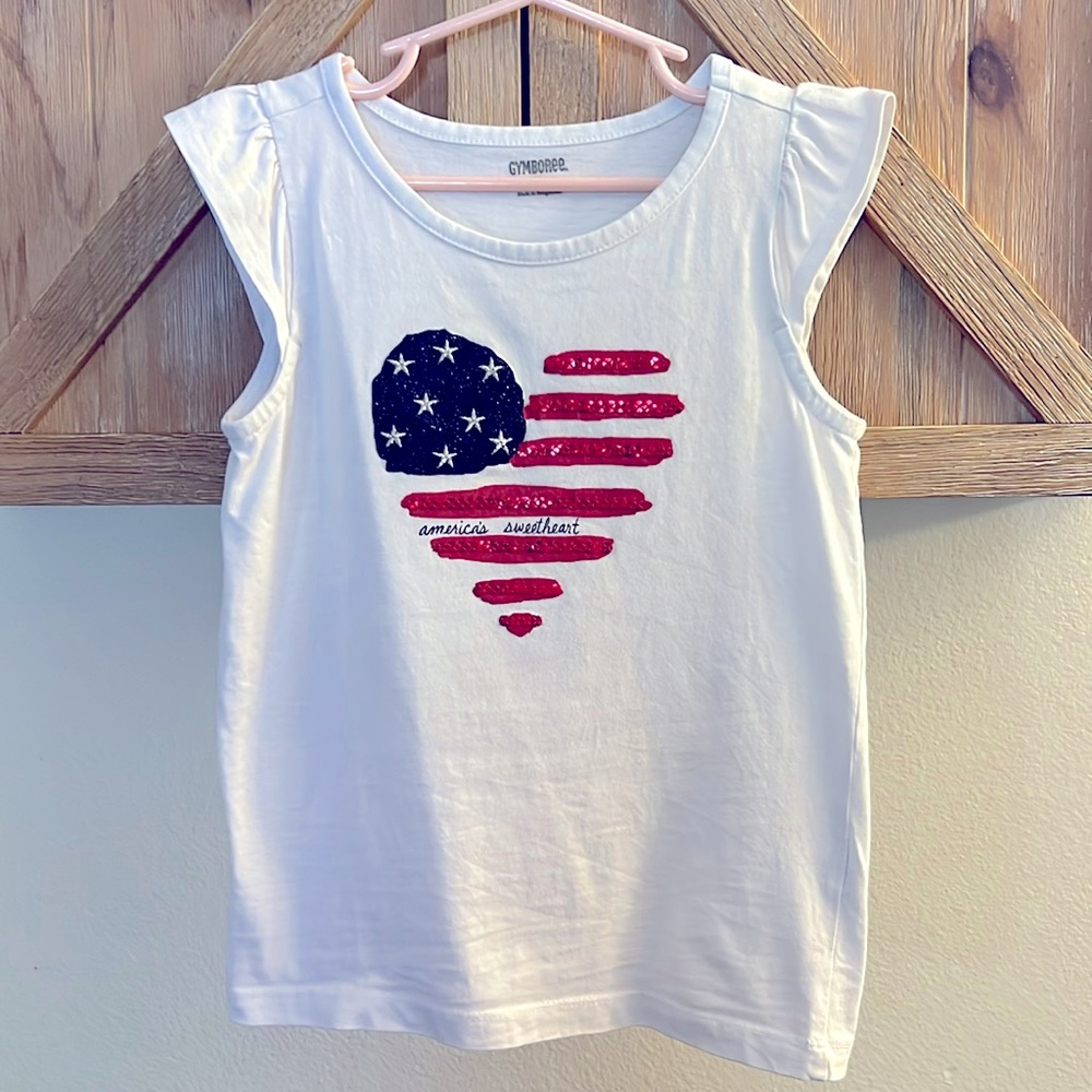 ⭐️3/$15 (5) 4th of July Red White Blue Stars Stripes Bling America’s Sweetheart